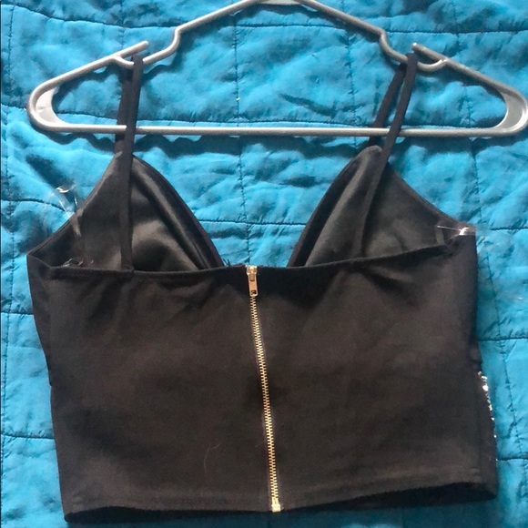 Black Sparkly Band Bralette - Picture 2 of 2